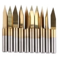 thumbnail image 1 of XingJian LLC 3.175mm Embout de Sculpture en Acier Tungstène Revêtu de Titane (10 Pcs), 1 of 8