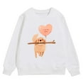 thumbnail image 4 of Toddler Valentines Day Outfit Boy Crewneck Sweatshirt Lover Themed Letter Print Long Sleeve Pullover Girls Sweatshirts for Girls 6-7 Years, 4 of 4