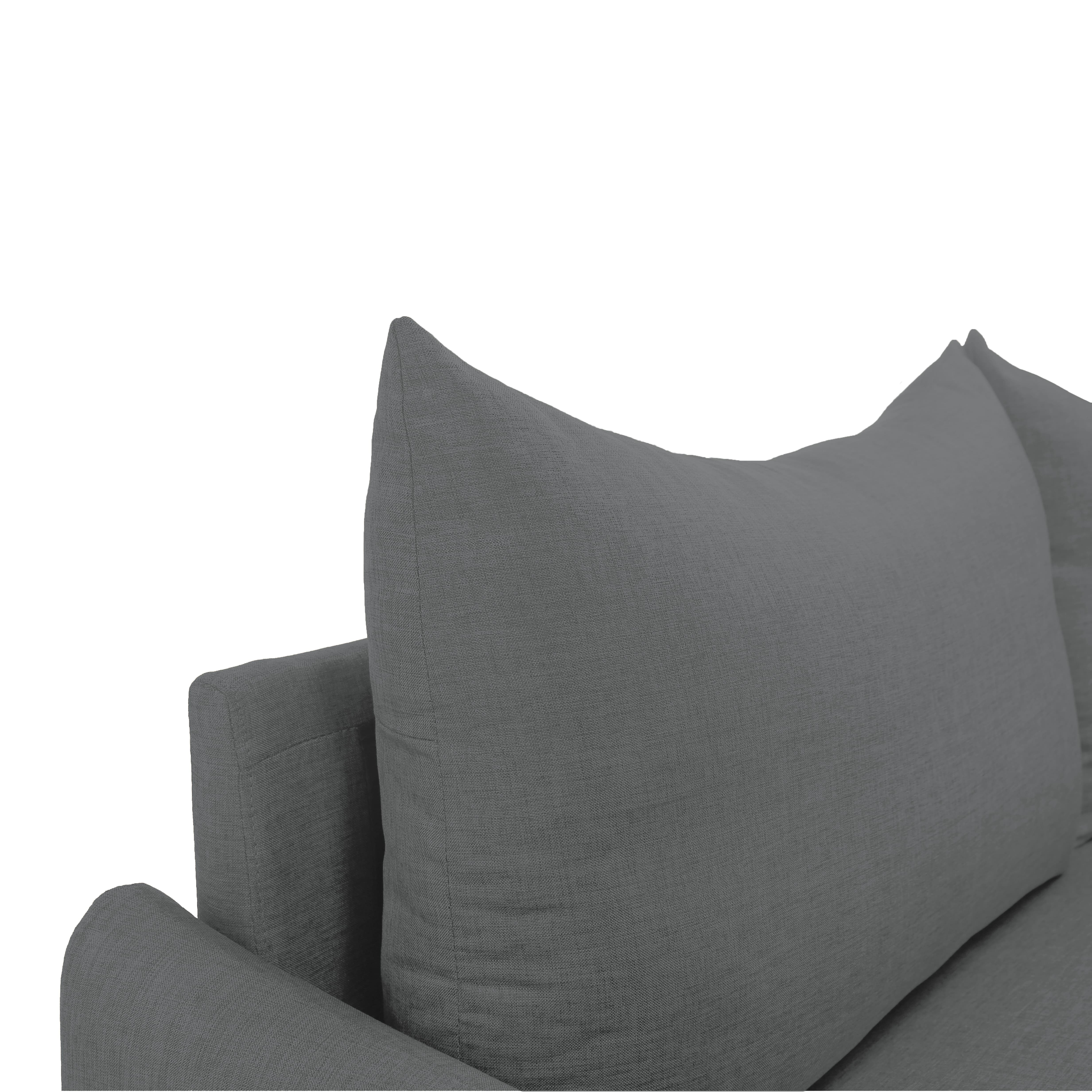 BSHTI 66.9" Modern Loveseat with Curved Arms, Golden Tapered Legs & Removable Cushion Covers, Light Grey