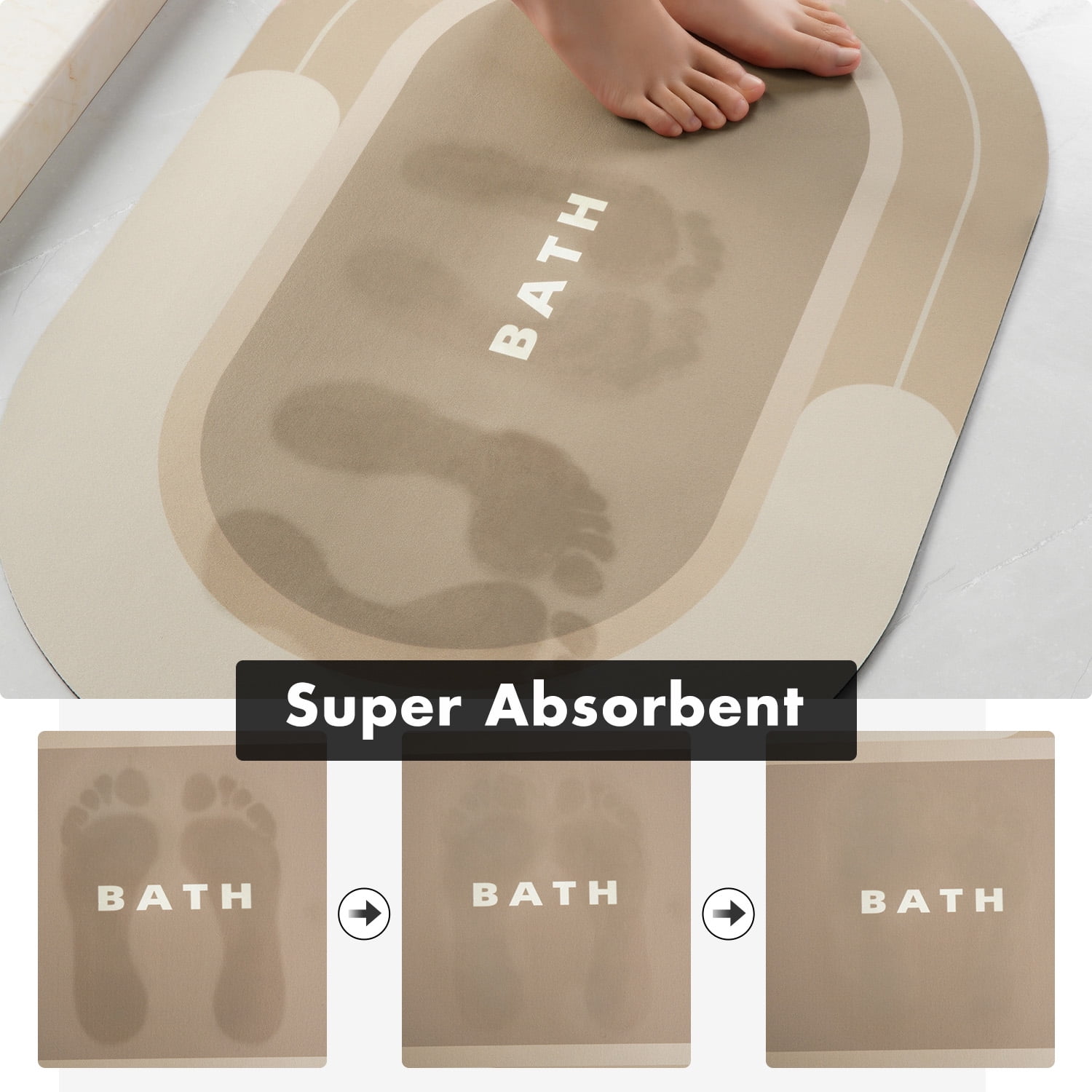 Small Bath Mats  Super Absorbent Bath and Shower Mats – Natural Step