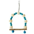 thumbnail image 1 of Bird Swing Toy, Colorful Wood Beads Rattan Ball,Swing Perch with Bells, Safe and , Develops Intelligence, Non Slip, Suitable for Cockatiels Lovebirds, 1 of 8
