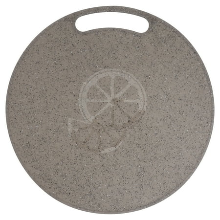 

NUOLUX 1pc 31x0.5cm Chopping Block Imitation Marble Plastic Round Fruit Vegetable Cutting Board