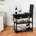 thumbnail image 4 of Costway Îlot de Cuisine à Roulettes Chariot en Acier Inoxydable Flip Table W / Tiroir, 4 of 10