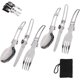 thumbnail image 1 of Juego De 2 Cubiertos Plegables Para Acampar, Vajilla Plegable 304, Vajilla Plegable Y Ultraligera Tres En Uno, Incluye Bolsa De Nylon Negra, Muy Adecuado Para Viajes De Picnic Al Aire Libre Zefei Wu 9024735030485, 1 of 4
