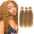 thumbnail image 1 of Hair Bundles Ladrxadr Color 27, rubio miel, rizado, 40 cm, 3 x 100 g, 1 of 7