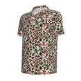 thumbnail image 3 of Daiia Leopard Dots Pattern Men’s Polo Shirts,Solid Deck Shirt,Classic Fit, Breathable Cotton Polo for Casual and Sport Wear-Medium, 3 of 9