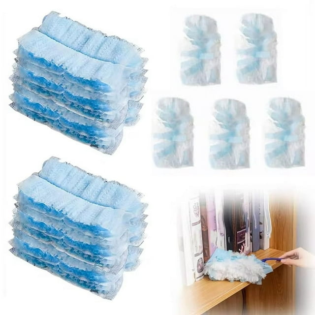 30 Pieces Duster Refills, Disposable Duster Refills Compatible for SwifferDuster,30 x duster,Blue
