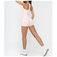 thumbnail image 5 of PISONIC Women 2 Piece Workout Sets Crossover High Waisted Biker Shorts with Pockets Built in Bra Racerback Tank Tops, 5 of 5
