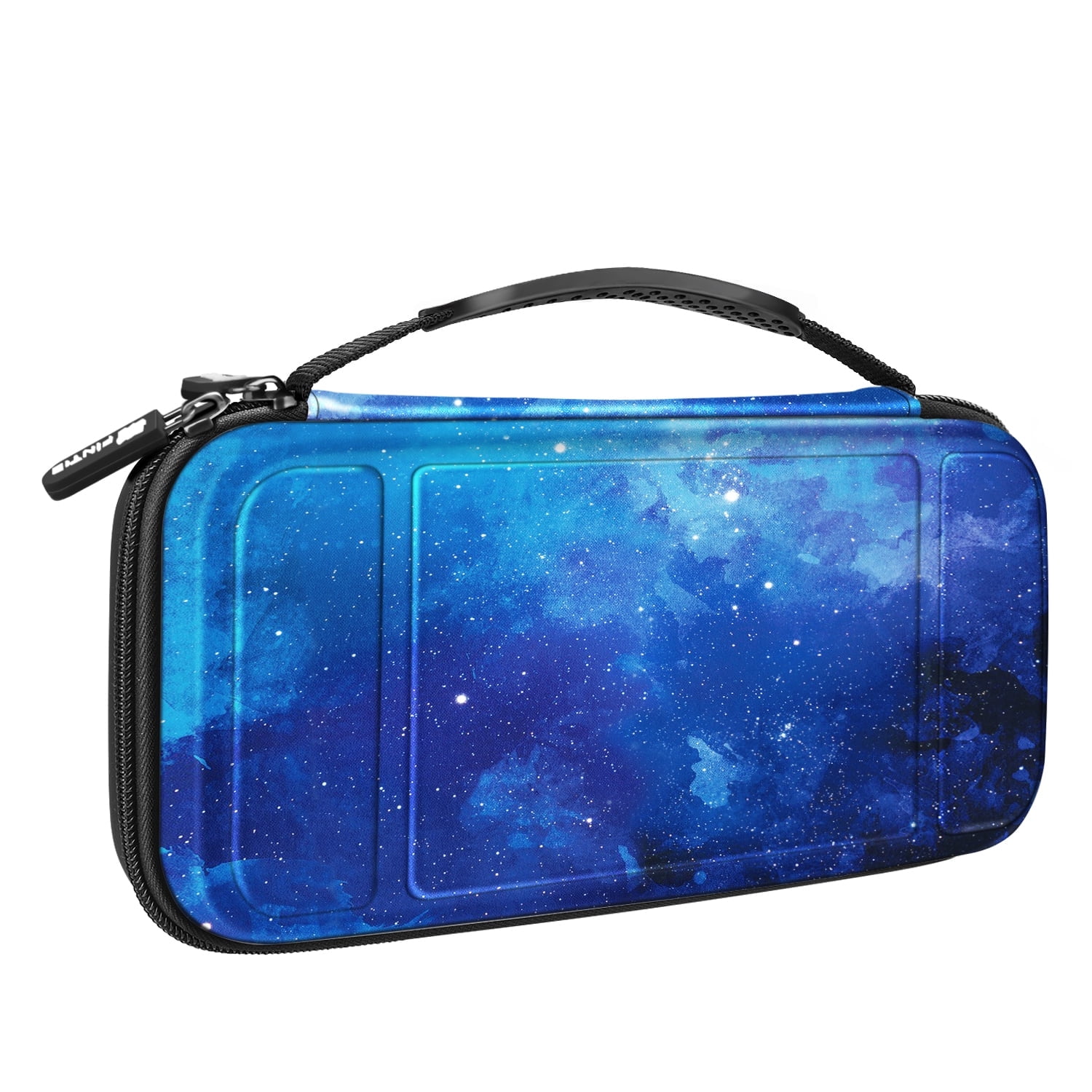 Fintie Carrying Case for Nintendo Switch OLED Model 2021/Switch 2017, [Shockproof] Hard Shell Protective Cover Travel Bag w/10 Game Card Slots,Starry Sky