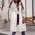 thumbnail image 5 of Hvyesh Womens Puffer Vest,Puffer Vest Women Oversized Sleeveless Winter Coats Warm Zip Up Hoodie Casual Cotton Padded Jacket Long Outerwear 2-White,M, 5 of 6