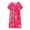 a-Hot Pink14931, variant on VNKIDY Womens Floral Print Homewear Dress Short Sleeve Crewneck Loose Fit Casual Dress With Pockets For Summer Daily Home Relaxation Green One Size