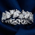 thumbnail image 5 of Pompeii 3Ct Pear & Round Diamond Eternity Ring 14k Gold or Platinum Lab Grown, 5 of 6