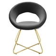 thumbnail image 6 of Modway Nouvelle Performance Velvet Dining Chair Set of 2 in Gold Charcoal, 6 of 8
