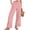 #Pink 1, variant on Vynhevius Women Straight Leg Pants Solid Drawstring Waist Side Slit Pockets Casual Trousers