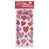 Hearts Valentines Day Cellophane Candy Bags with Twist Ties, 20ct
