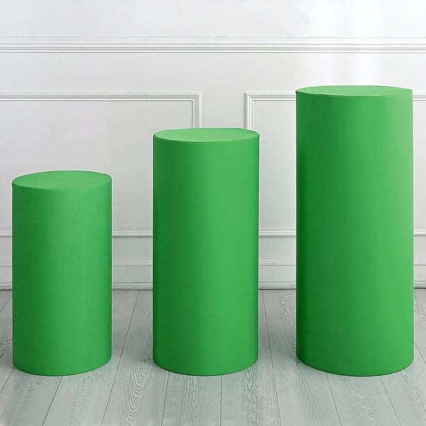 Juego de 3 Fundas de Spandex para Soporte de Cilindro Uxcell, Verde (Tela Elástica-Grande)