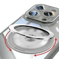 thumbnail image 6 of ELEHOLD Magnetic Case for iPhone 16 Pro, Compatible with Mag safe Accessory Adjustable Foldable 360° Ring Kickstand Camera Protector Shockproof Rugged Clear Case for iPhone 16 Pro,White, 6 of 8