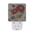 thumbnail image 3 of LED Sensor Night Light Auto On/Off Dusk to Dawn Lamp for Bedroom Hallway Red Chrysanthemum Pattern 2 Pack, 3 of 7