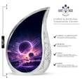 thumbnail image 2 of Purple Planet Urns For Human Ashes Adult Men - Mini Memorial Urn For Ashes Adult Women - Large Urn For Cremation - Burial Urns For Decorative - 10Inch And 3Inch, 2 of 7