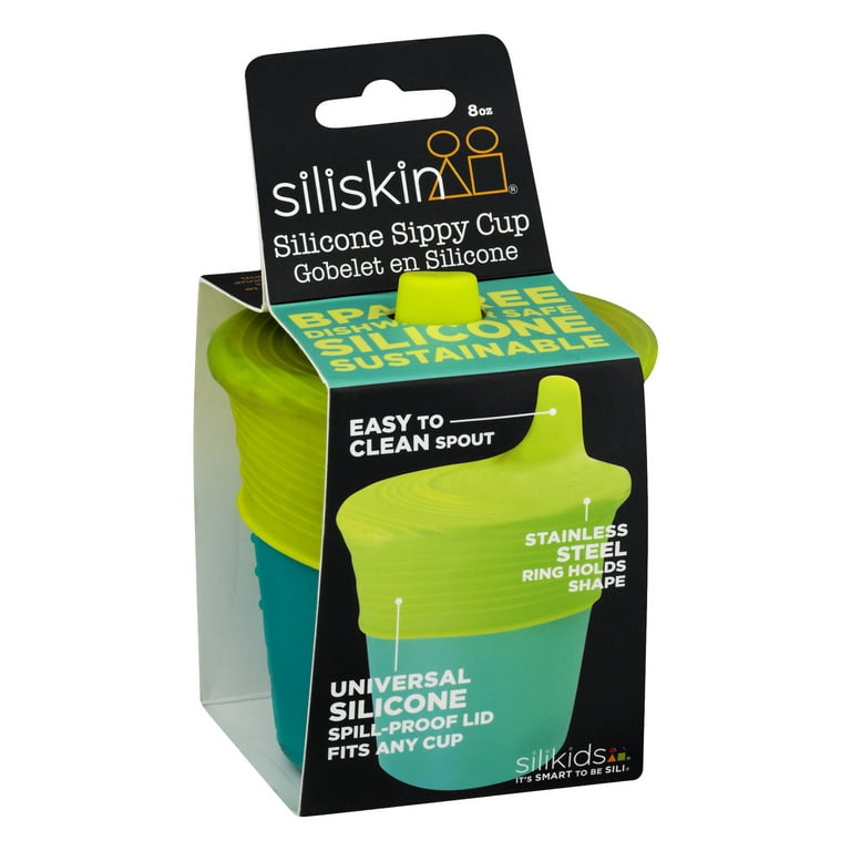 Silikong 8 Oz Silicone No Spill Sippy Cups For Toddlers and Babies, Dishwasher and Microwave Safe