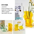 thumbnail image 3 of LABSERRON Decorative Flower Vase Container Wavy Vase Yellow Acrylic 1Pack 9.8x6.3in, 3 of 8