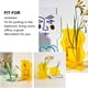 thumbnail image 4 of 1 UNID decorativo florero florero ondulado florero seco florero de flores (amarillo), 4 of 5