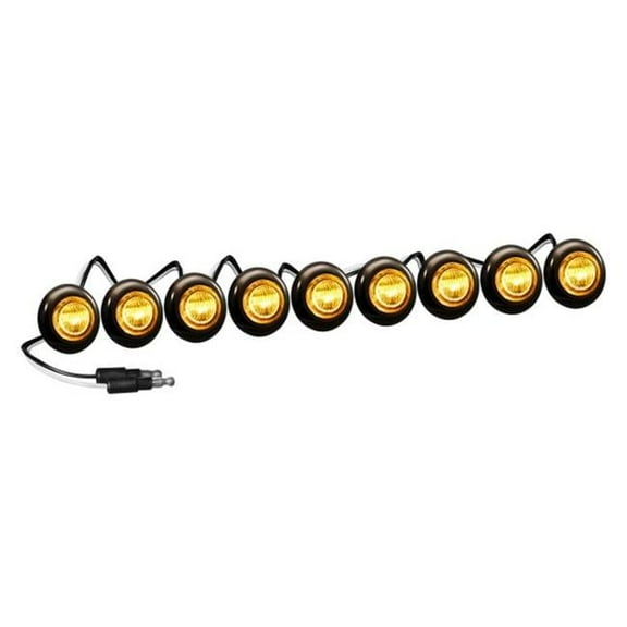 Universal Amber LED Front Lower Air Dam Light Kit with Smoked Lens & Black Bezel