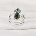 thumbnail image 4 of Natural Turquoise Ring, Rough Turquoise Ring, December Birthstone, Hammered Band Ring, 925 Sterling Silver, Womens Ring, Christmas, Thanksgiving, Handmade, Statement Jewelry, Rough Gemstone Jewelry, 4 of 5