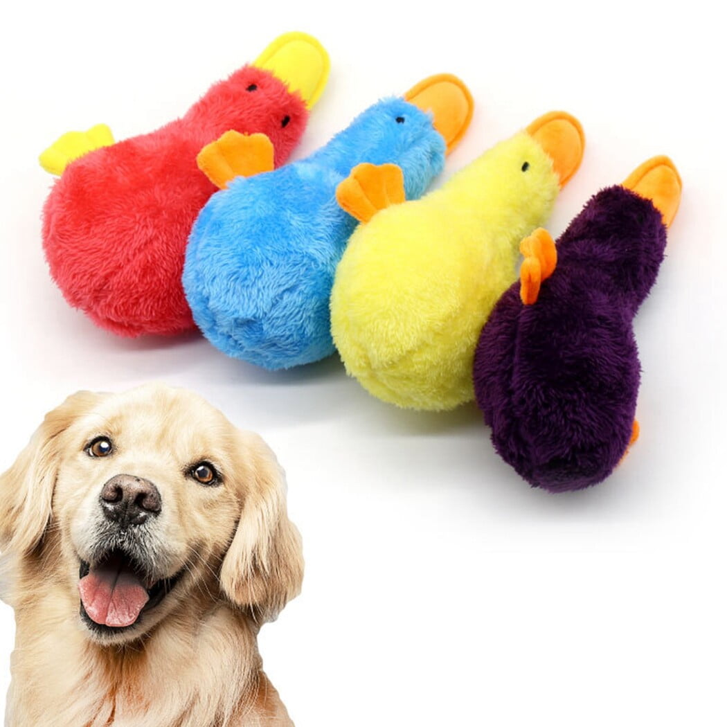 Dog Toy Plush Duck Interactive Stuffing Soft Pet Playing Toy