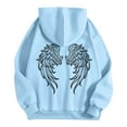 thumbnail image 3 of Angel Wing Hoodie for Men Women Fall Winter Long Sleeve Graphic Hooded Sweatshirt with Pockets Pullover Top, 3 of 8