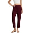 thumbnail image 5 of Xdegoge Ankle Pants for Women High Waisted Straight Leg Tapered Trousers Side Pockets Stretchy Professional Business Casual Bottoms Office Work, 5 of 6