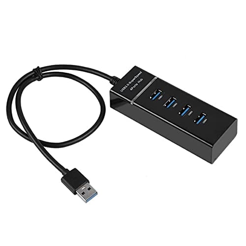 4 Port USB HUB, Charging Hub Adapter USB 3.0 with 3 Foot Extension Cable USB C Charging Port Converter Adapter Charging Dock Station Ultra Thin for Phone for Tablet for PC for