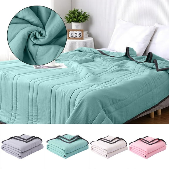 Blanket X1 Ice Blanket for All Season Lightweight Summer Cooler Quilt for Hot Sleepers and Night Sweats Cooler Comforter Double Cold Effect Blanket Cooler Fiber Soft Blanke Blanket