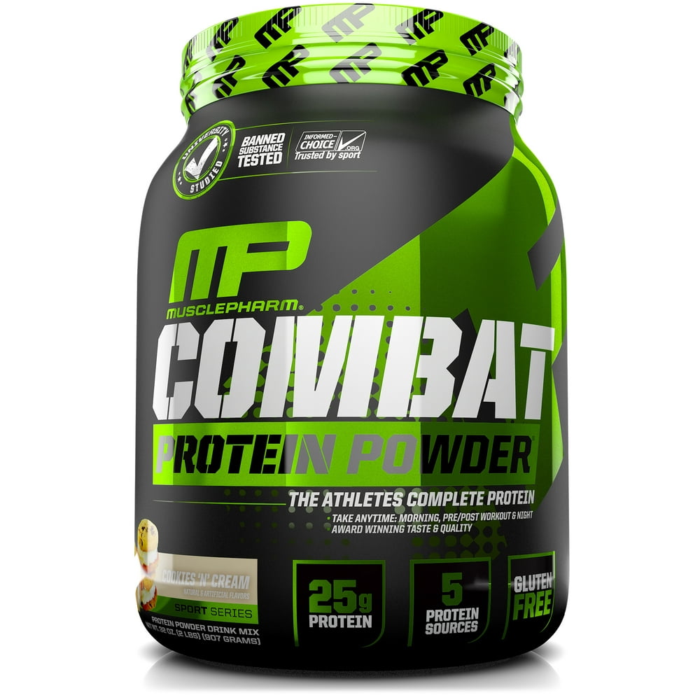 MusclePharm Combat Protein Powder, Cookies N