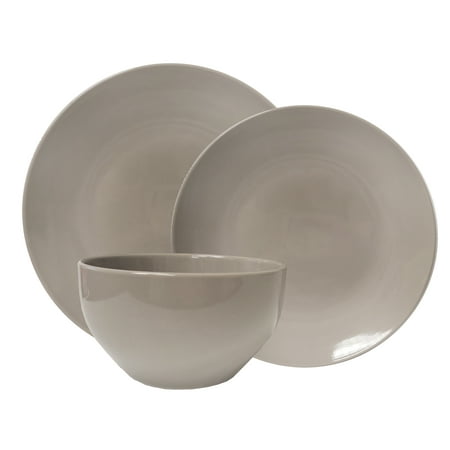 

Tabletops Gallery 12 Piece Dinnerware Set Stoneware Service for Grey