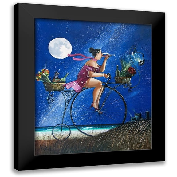 West, Ronald 12x14 Black Modern Framed Museum Art Print Titled - Running Late