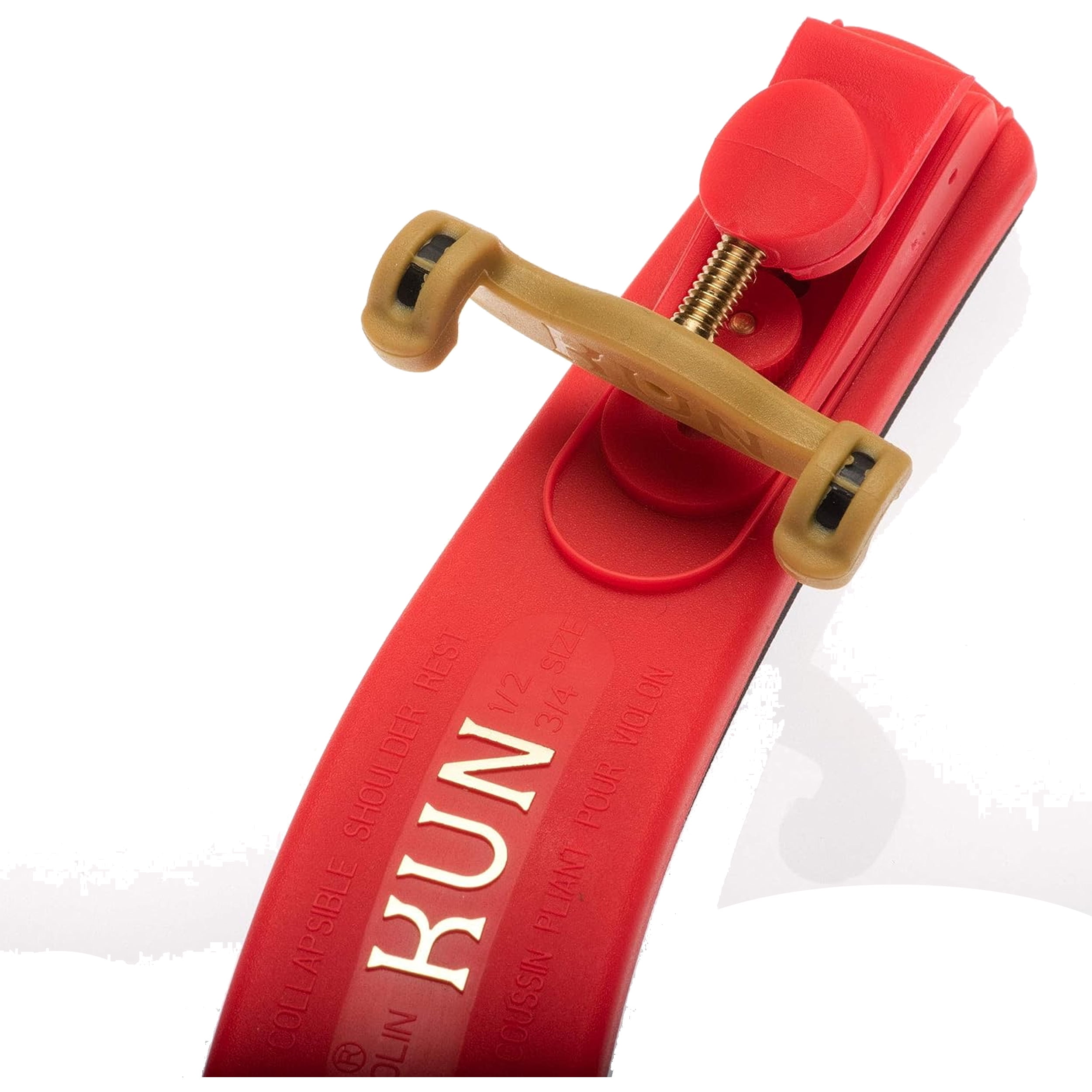 Kun Violin Shoulder Rest, Collapsible, 3/4-1/2, Papaya