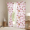 thumbnail image 3 of Feelyou Gingerbread Man Black Out Curtains for Kids, Christmas Cake Dessert Curtains Pack of 2 (42x63 Each), Girly Pink Gift Bedroom Curtains, Curtains and Drapes Home Decor, 3 of 5