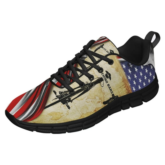 Cycing Life Behind Bars Running Shoes Sneakers Mesh Black Size 3.5