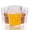 Small, variant on Large 20oz Origami Style Fluted Glass Tumbler Set of 6 for Water Iced Coffee Beer Tea