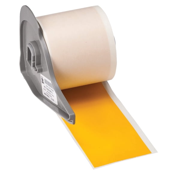 Label Tape Brady - Vinilo adhesivo permanente para todo tipo de clima, color amarillo