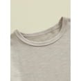 thumbnail image 4 of Bagilaanoe Toddler Baby Girl Boy Summer T-Shirts Casual Solid Color Round Neck Tees Short Sleeve Tops 3M 6M 9M 12M 18M 24M 3T 4T Kids Summer Clothes, 4 of 7