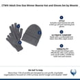 thumbnail image 4 of CTM Adult One Size Winter Beanie Hat and Gloves Set by Wootie, 4 of 4