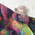 thumbnail image 2 of Naloa Colorful Patterned Rabbit Dog Blanket, 3 Sizes Cat Blanket for Indoor Cats Large Medium Small Dog Gifts-Large, 2 of 8
