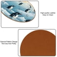 thumbnail image 5 of Penguin 6PCS Round Microfiber Leather Coasters, 11x11 cm/4.3x4.3 in, Drink Mats for Home and Office, Set of 6 Coasters, 5 of 6