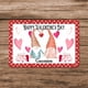 thumbnail image 3 of Letreros metálicos retro "Feliz Día de San Valentín, gnomos con corazón", placa de metal de 8 x 12, 3 of 4