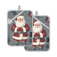 thumbnail image 7 of Yayeee Pot Holders Kitchen Heat Resistant with Pocket 7"x9.8" Cotton Oven Cooking Hot Pads, Christmas Santa, 7 of 7
