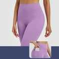 thumbnail image 6 of Yuanlook Women's Capri Leggings,High Waisted Tummy Control Yoga Pants Workout Leggings Yoga Capris - Purple - M, 6 of 9