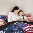 thumbnail image 4 of Feelyou Cartoon Eagle Child Twin Bedding Sets 7-Piece, American Independence Day Bedding Comforter Set, Retro US Flag Reversible Sheet Sets, Ultra Soft Bedroom Decor, 4 of 8