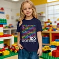 thumbnail image 6 of Gelikeya 100 Days of School Shirt Kids Short Sleeve Summer Tee Shirts Casual Number Printed Activewear Tops Boys Girls Clothes Navy, 10-11 Years, 6 of 8